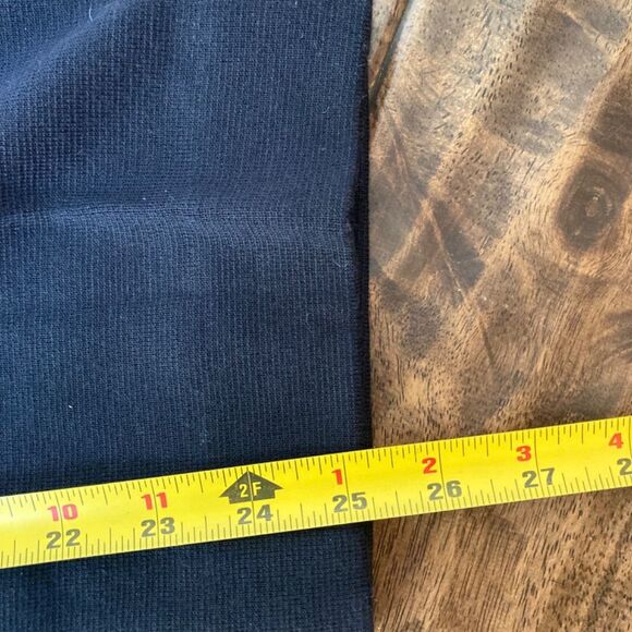 Tory Burch Beverly Pants Women's 10 Navy Blue Wool Blend Knit Classic Workwear - Picture 8 of 9